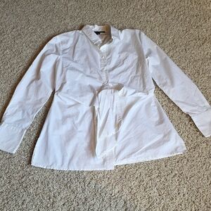 Boston Proper Cream Button-Up Blouse